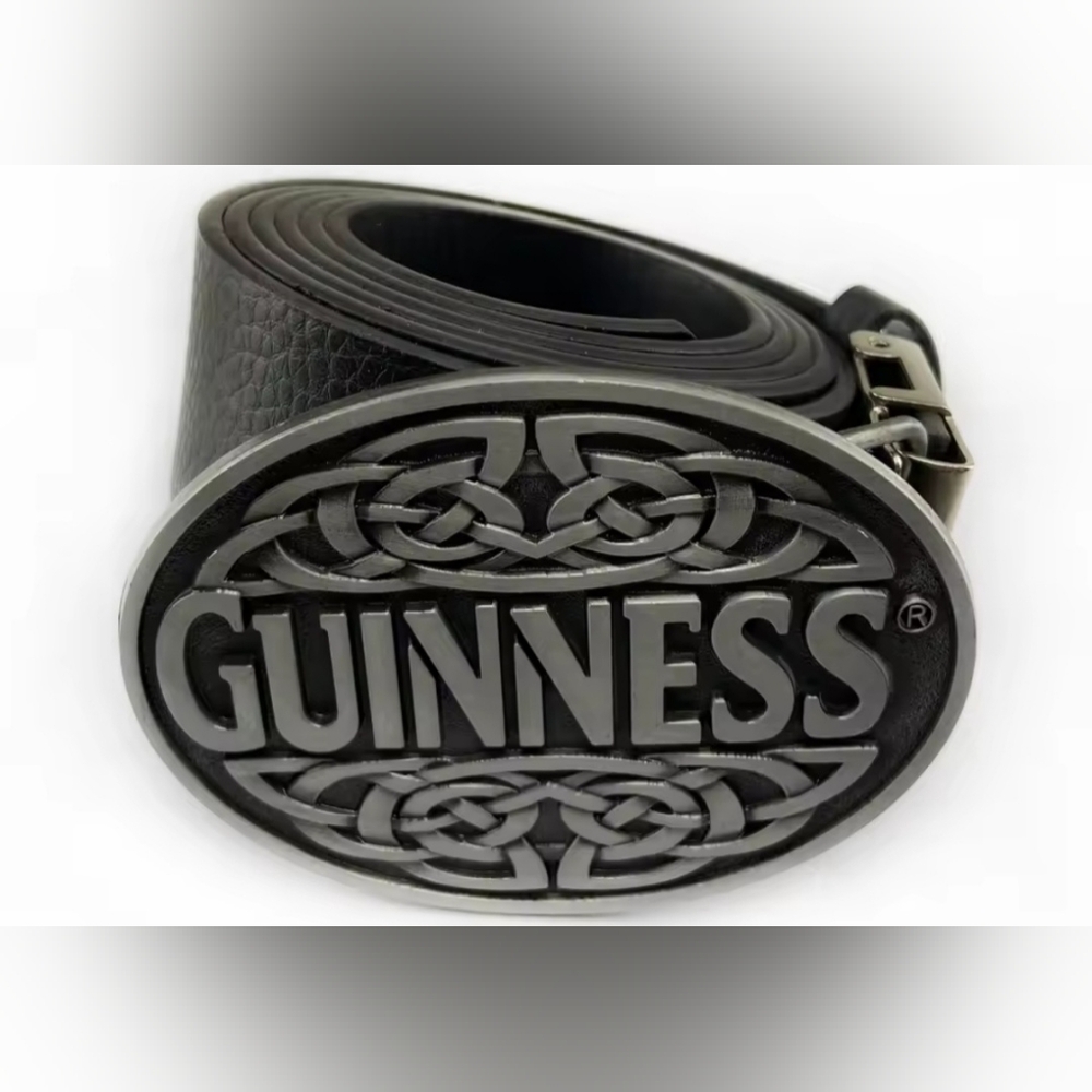 Guinness Celtic Belt Buckle 3.5/8×2 5/8